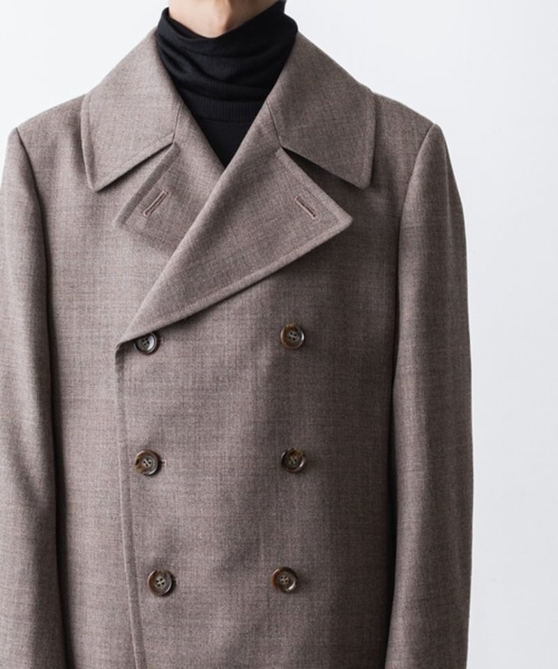 DOUBLE BREASTED COAT/A.BROWN | ato AOYAMA