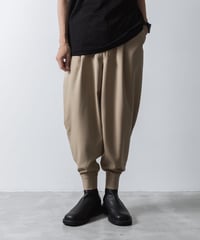RECYCLE POLYESTER CUFFS PANTS/BEIGE