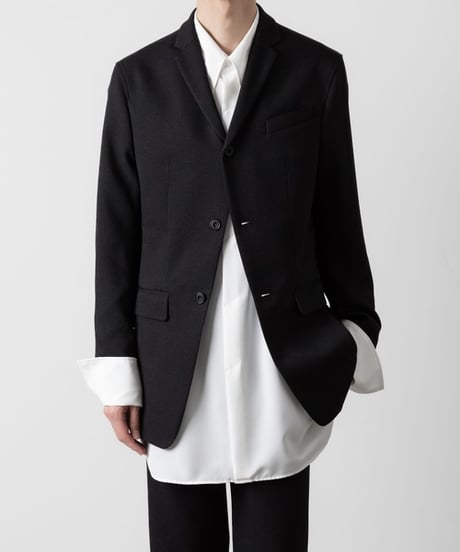 SLUB TWEED JACKET/BLACK