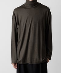WOOL JERSEY TURTLE NECK/KHAKI