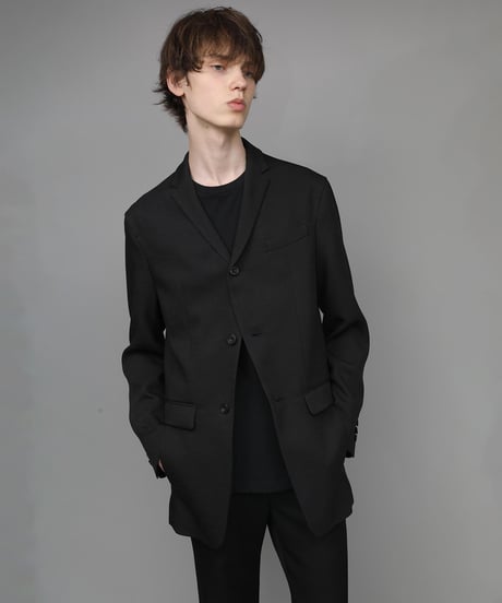 SLUB TWEED JACKET/BLACK