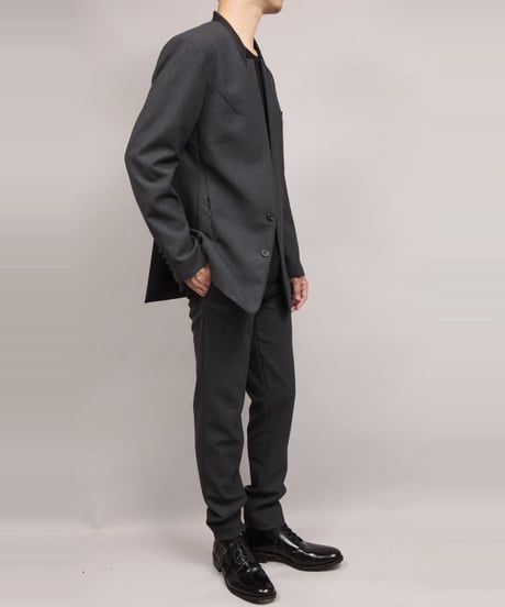 VINTAGE WOOL TAPERED PANTS/D.GRAY