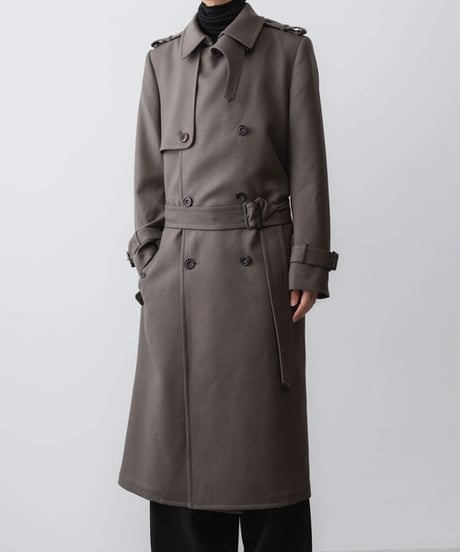 NEW WOOL TRENCH COAT/L.BROWN