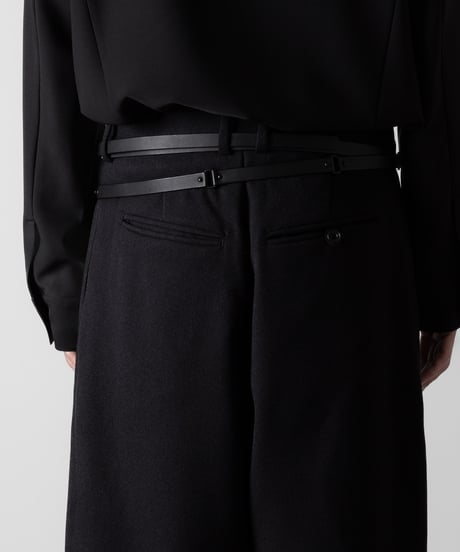 COWHIDE DOUBLE BELT/BLACK