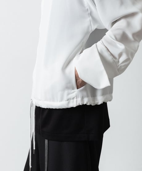 DOUBLE CUFFS ZIP SHIRT/WHITE