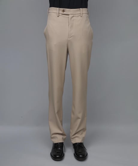 RECYCLE POLYESTER STRAIGHT PANTS / BEIGE