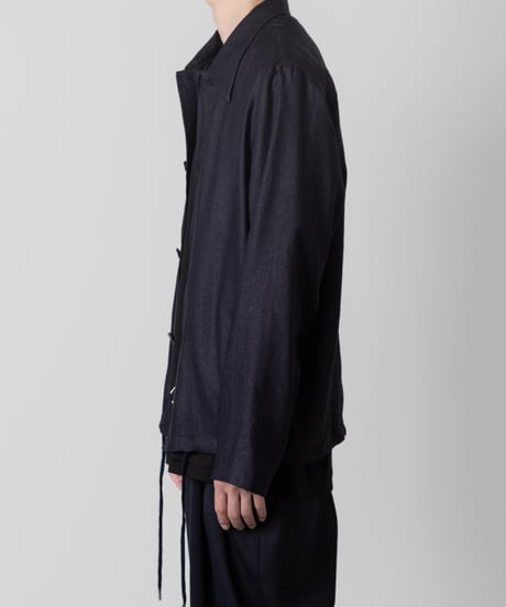 SLUB YARN SHIRTS-BLOUSON/NAVY