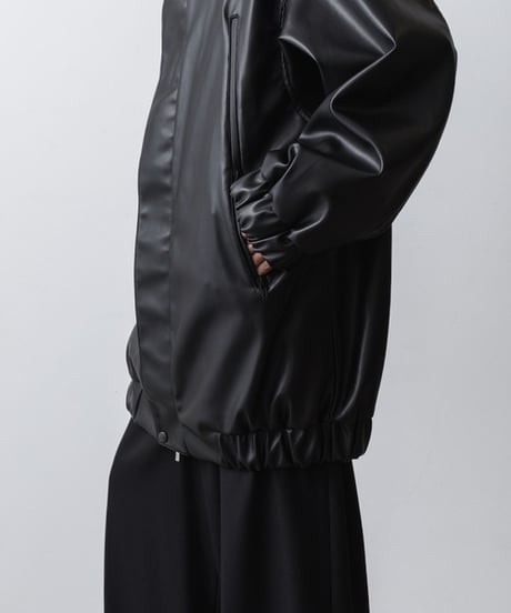 SYNTHETIC LEATHER BLOUSON/BLACK