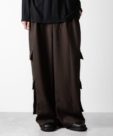 DOUBLE POCKET WIDE PANTS/D.KHAKI