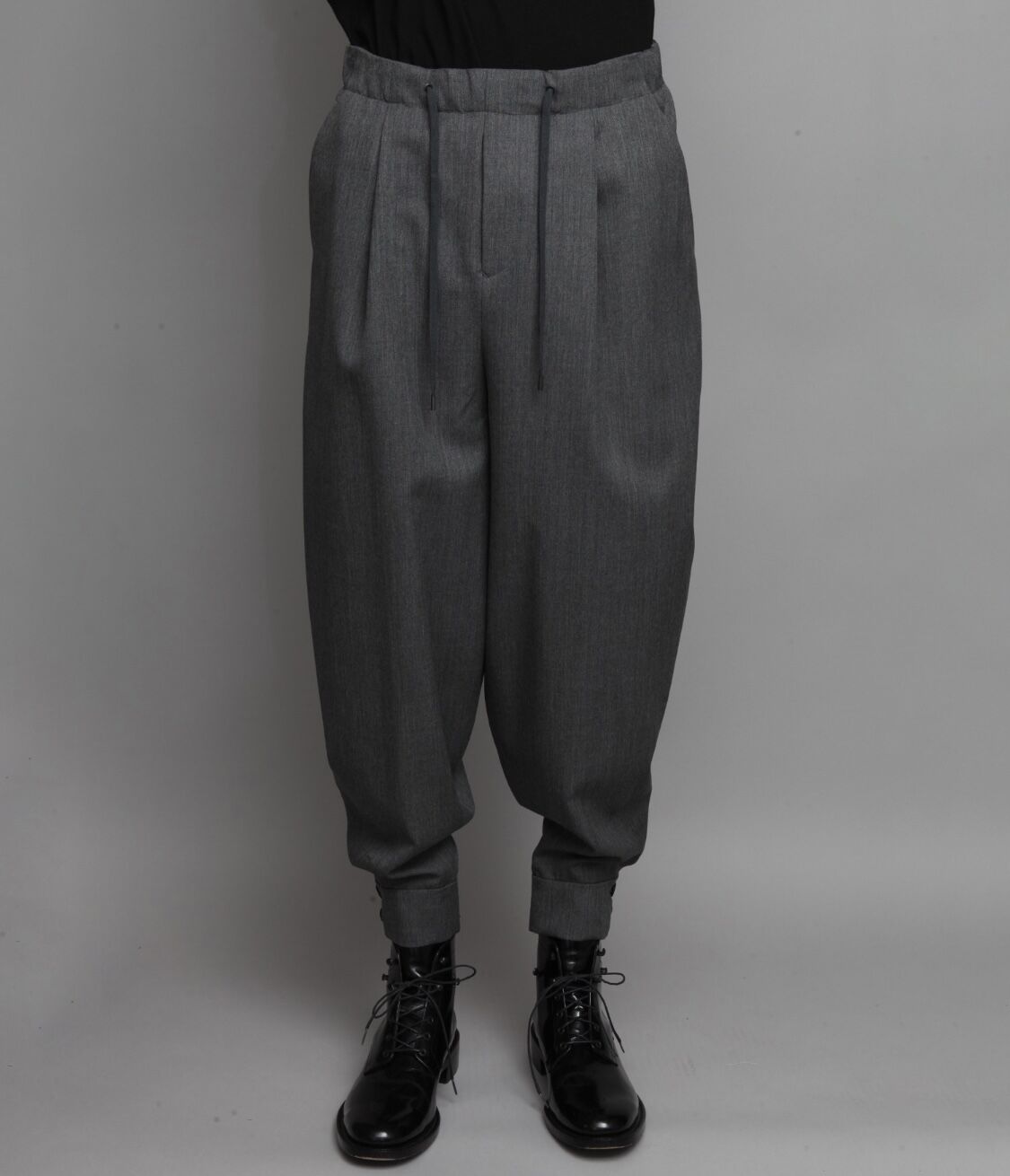 ato アトウ サルエルパンツ クラシックウール グレー 46 WOOL SARROUEL PANTS/GRAY | ato AOYAMA