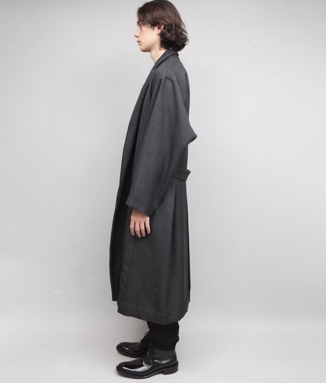 【新品未使用】ROKU 6 SHAGGY SHAWL COLLAR COAT shawl collar coat/C.GRAY | ato AOYAMA