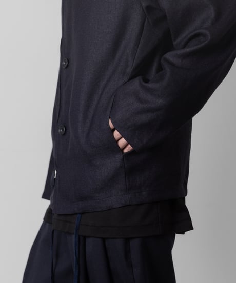 SLUB YARN SHIRTS-BLOUSON/NAVY