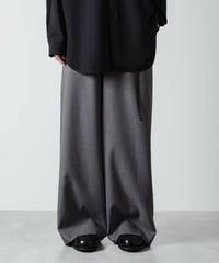 WOOL SARROUEL PANTS/NAVY | ato AOYAMA