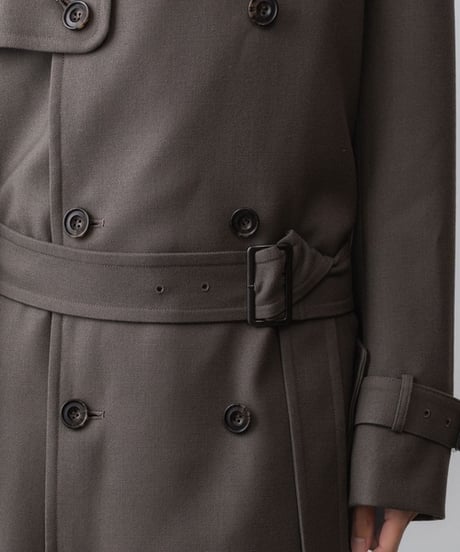 NEW WOOL TRENCH COAT/L.BROWN