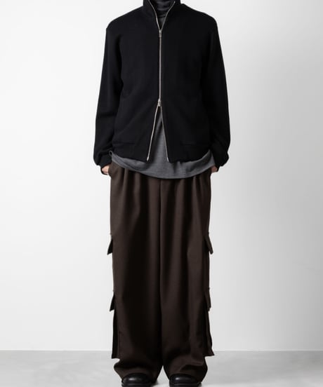 DOUBLE POCKET WIDE PANTS/D.KHAKI