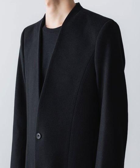 SINGLE CHARME NO-COLLAR COAT/BLACK
