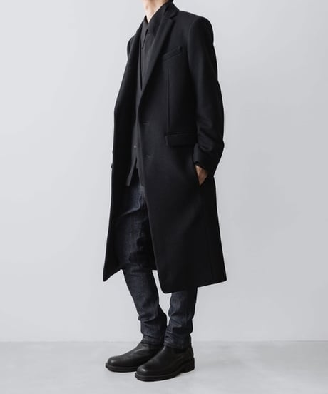 NEW ENGLAND LAMB CHESTERFIELD COAT/BLACK