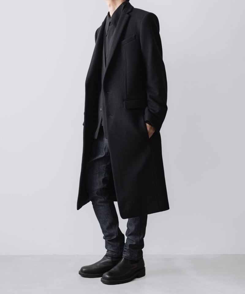 NEW ENGLAND LAMB CHESTERFIELD COAT/BLACK | ato
