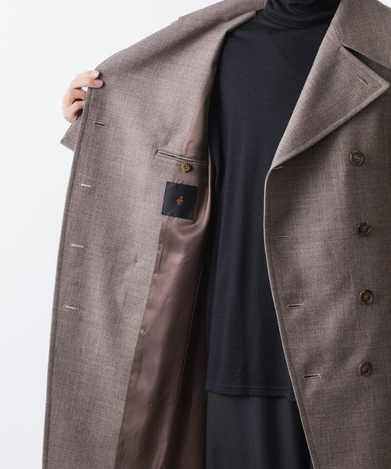 DOUBLE BREASTED COAT/A.BROWN | ato AOYAMA
