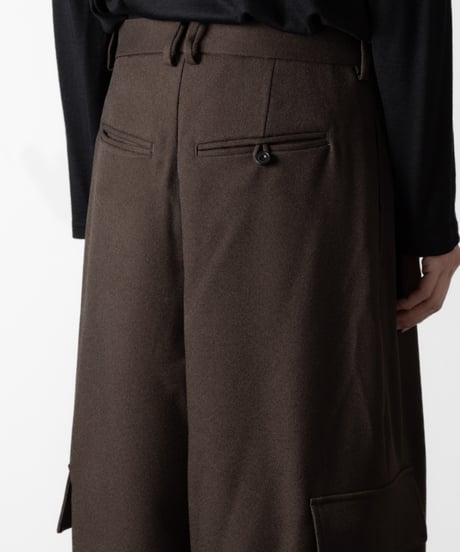 DOUBLE POCKET WIDE PANTS/D.KHAKI
