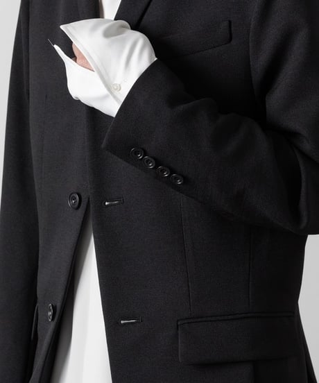 SLUB TWEED JACKET/BLACK