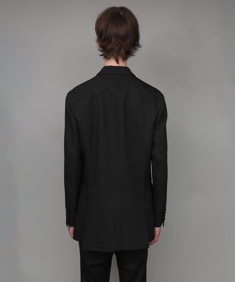 SLUB TWEED JACKET/BLACK