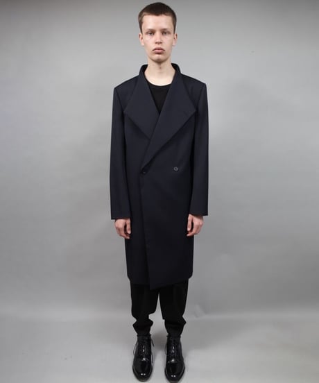 crease double short coat/NAVY