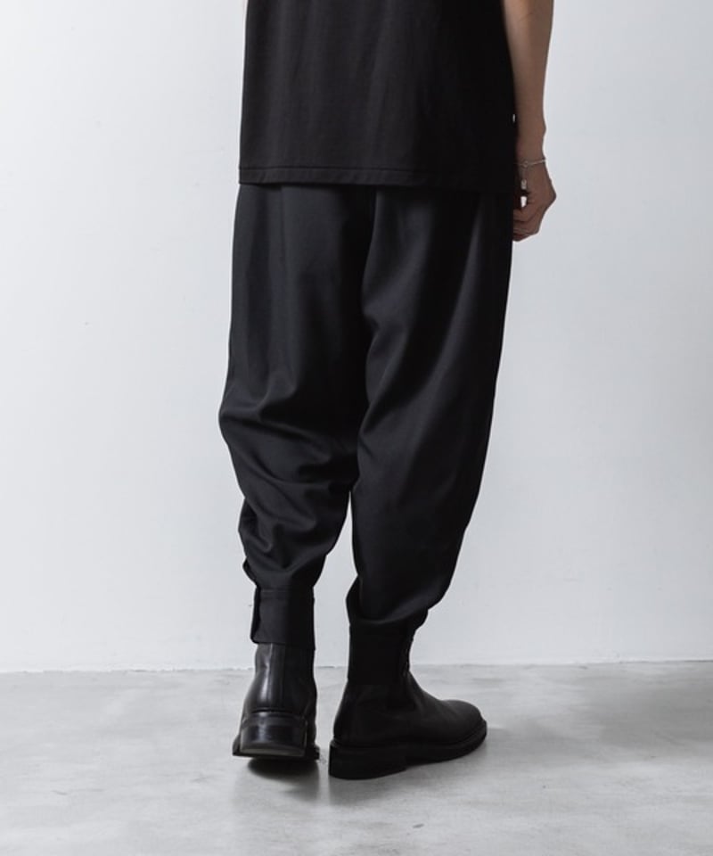 RECYCLE POLYESTER CUFFS PANTS/BLACK | ato AOYAMA