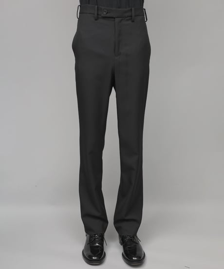 RECYCLE POLYESTER STRAIGHT PANTS / BLACK