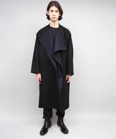 DRAPE COAT/BLACK