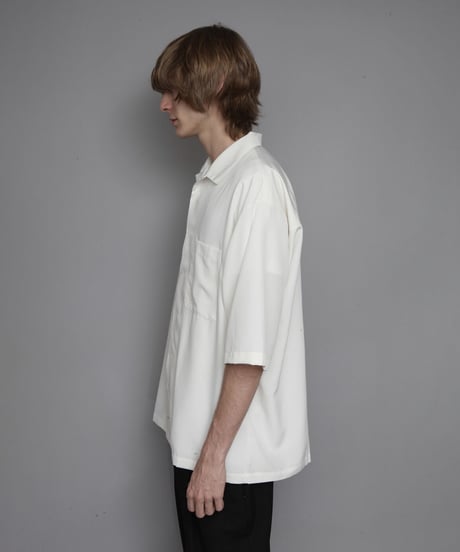 OPEN COLLAR SHIRTS WITH PLEATS/O.WHITE