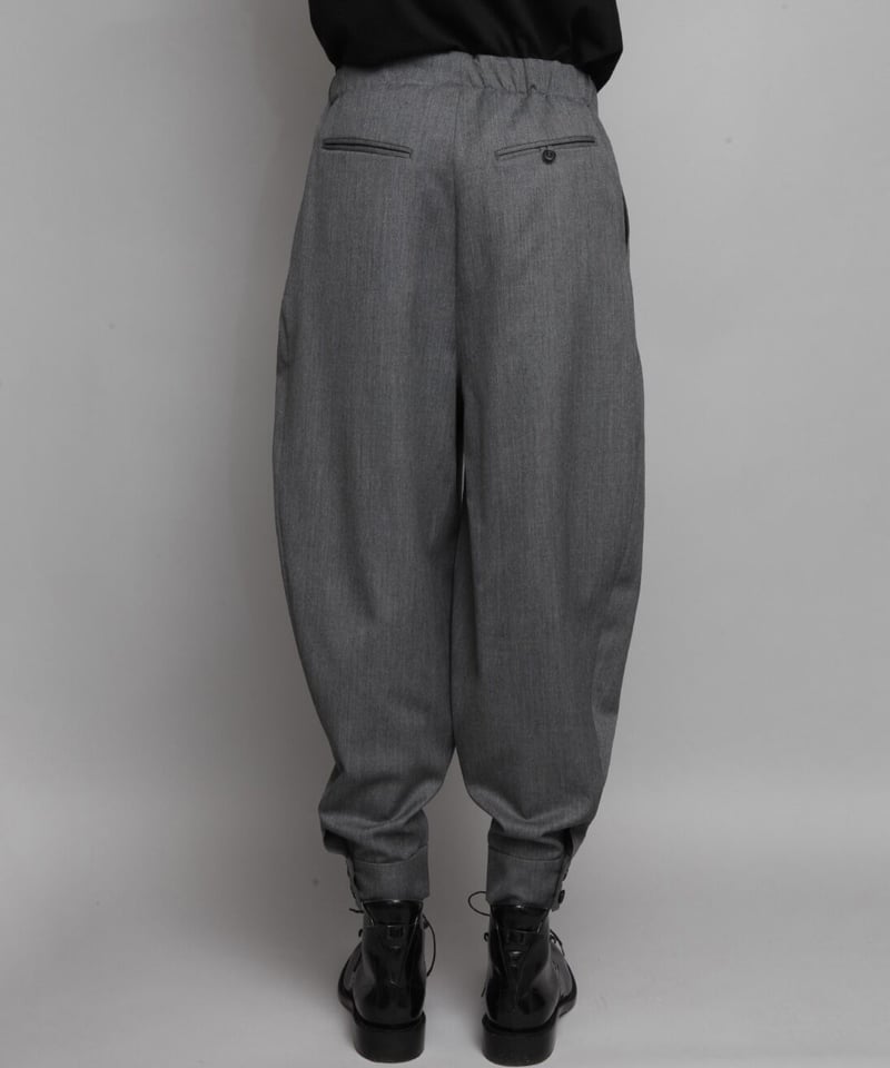 ato アトウ サルエルパンツ クラシックウール グレー 46 WOOL SARROUEL PANTS/GRAY | ato AOYAMA