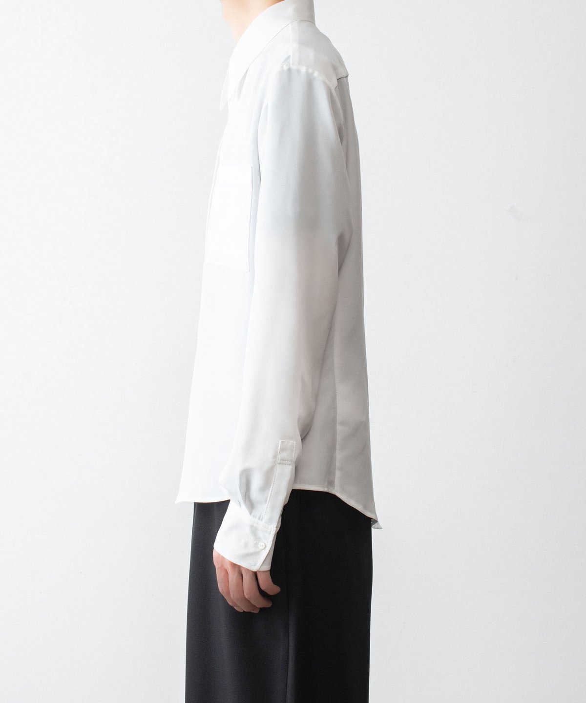 トップス ato Crepe de Chine SCARF SHIRTS/WHITE Crepe de Chine SLIM SHIRTS | ato onlinestore