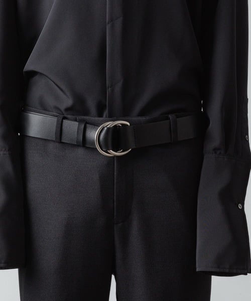 DOUBLE RING BELT/BLACK | ato onlinestore