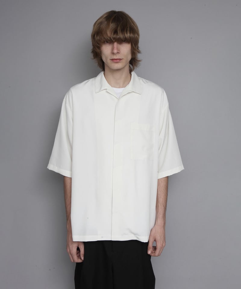 トップス seyto Pleats eyelet collar shirt OPEN COLLAR SHIRTS WITH PLEATS/O.WHITE | ato AO