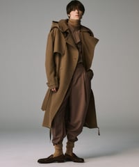 MILITARY TRENCH COAT/ BROWN