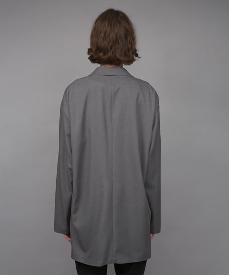 ONE BUTTON DEEP V-ZONE JACKET / GRAY