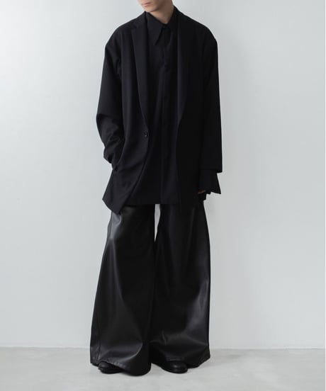 ONE BUTTON DEEP V-ZONE JACKET / BLACK