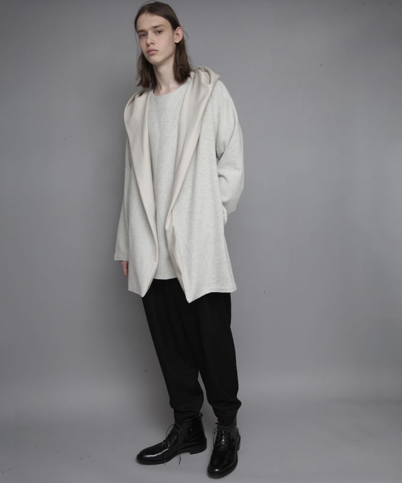 DRAPE HOOD CARDIGAN/L.GRAY | ato onlinestore