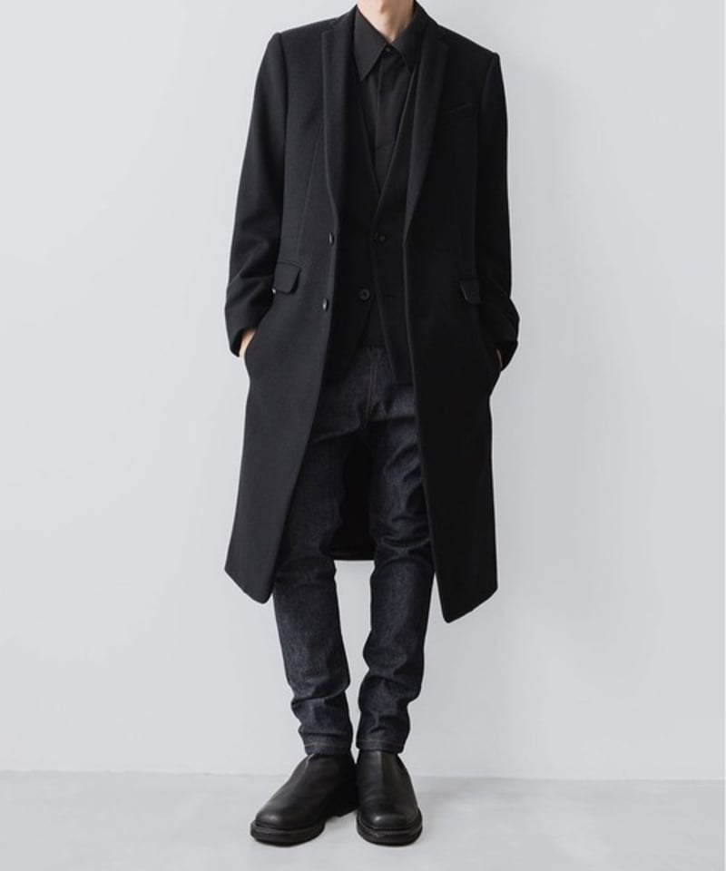 NEW ENGLAND LAMB CHESTERFIELD COAT/BLACK | ato