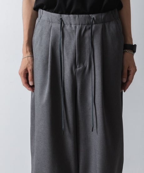 RECYCLE POLYESTER CUFFS PANTS/GRAY