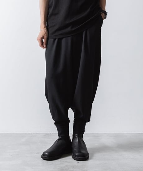 RECYCLE POLYESTER CUFFS PANTS/BLACK
