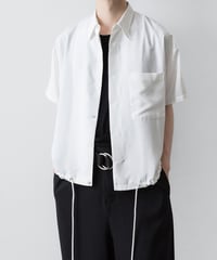 OVERSIZED DRAW CORD SHIRTS/WHITE
