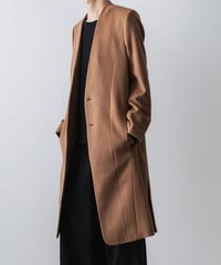 SINGLE CHARME NO-COLLAR COAT/BEIGE