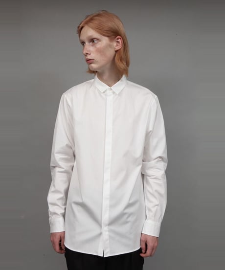 100/2 BROADCLOTH SHORT POINT COLLAR SHIRT/WHITE
