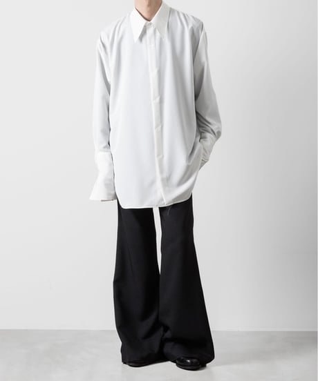 OVERSIZED DOUBLE CUFFS SHIRT/WHITE