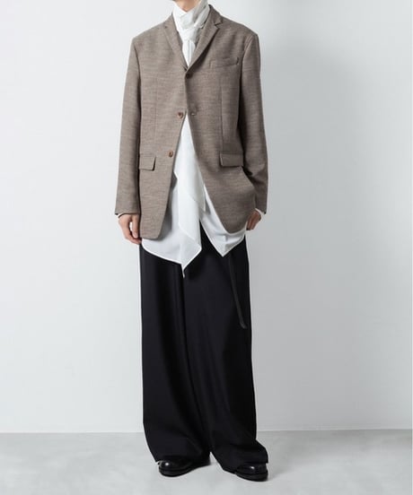 RECYCLE POLYESTER WIDE PANTS/BLACK