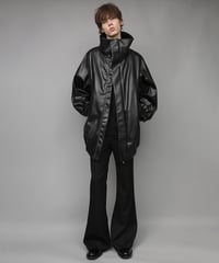 SYNTHETIC LEATHER BLOUSON/BLACK