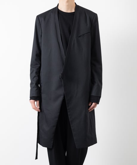 SHADOW STRIPE TYROCKEN COAT/BLACK