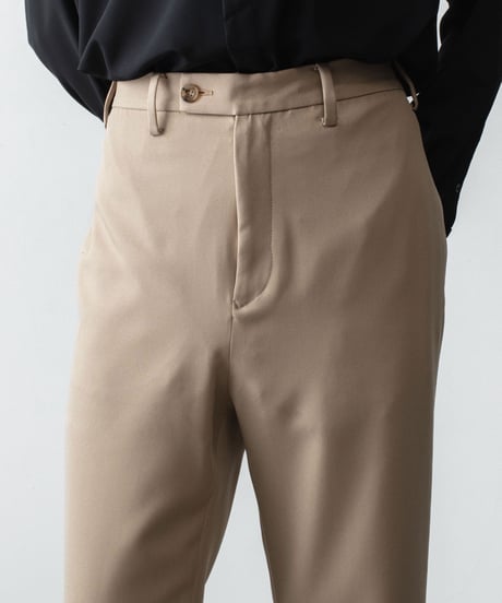 RECYCLE POLYESTER STRAIGHT PANTS / BEIGE